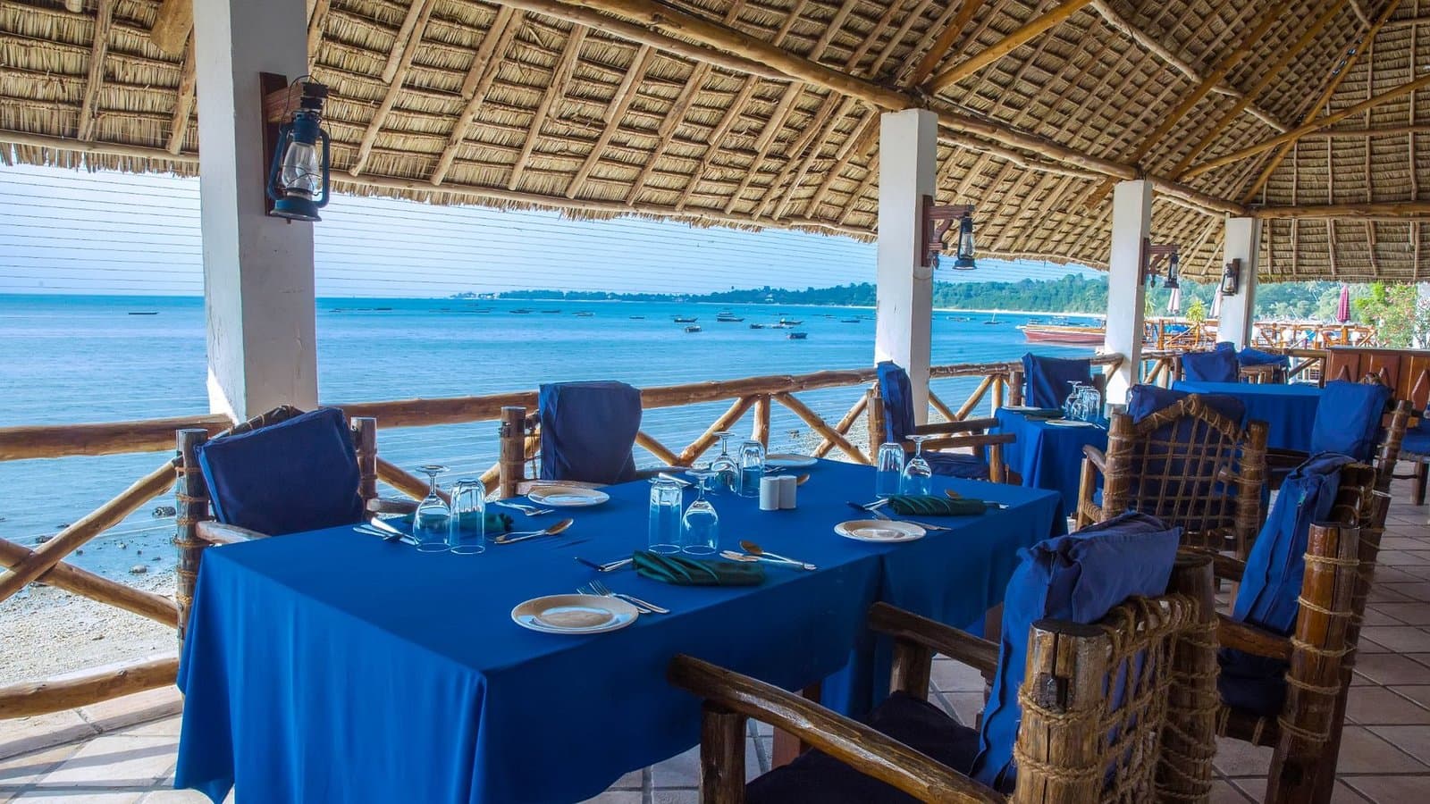 Beach in Tanzania - furniture, restaurant