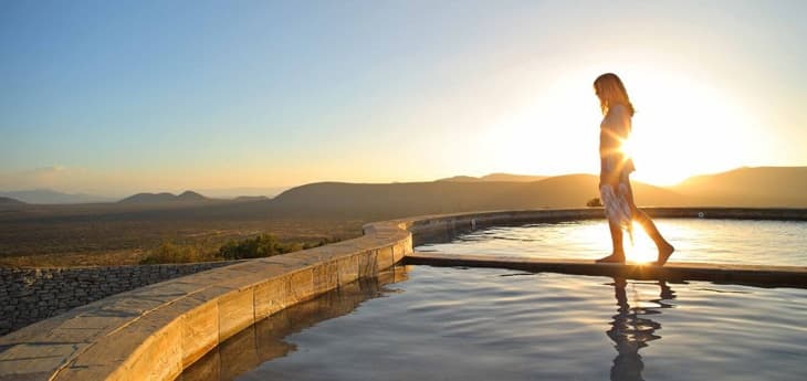 On a hike in a large game farm we came to this herd of giraffe, after a wile something must have disturbed them and they run away but in a very elegant way