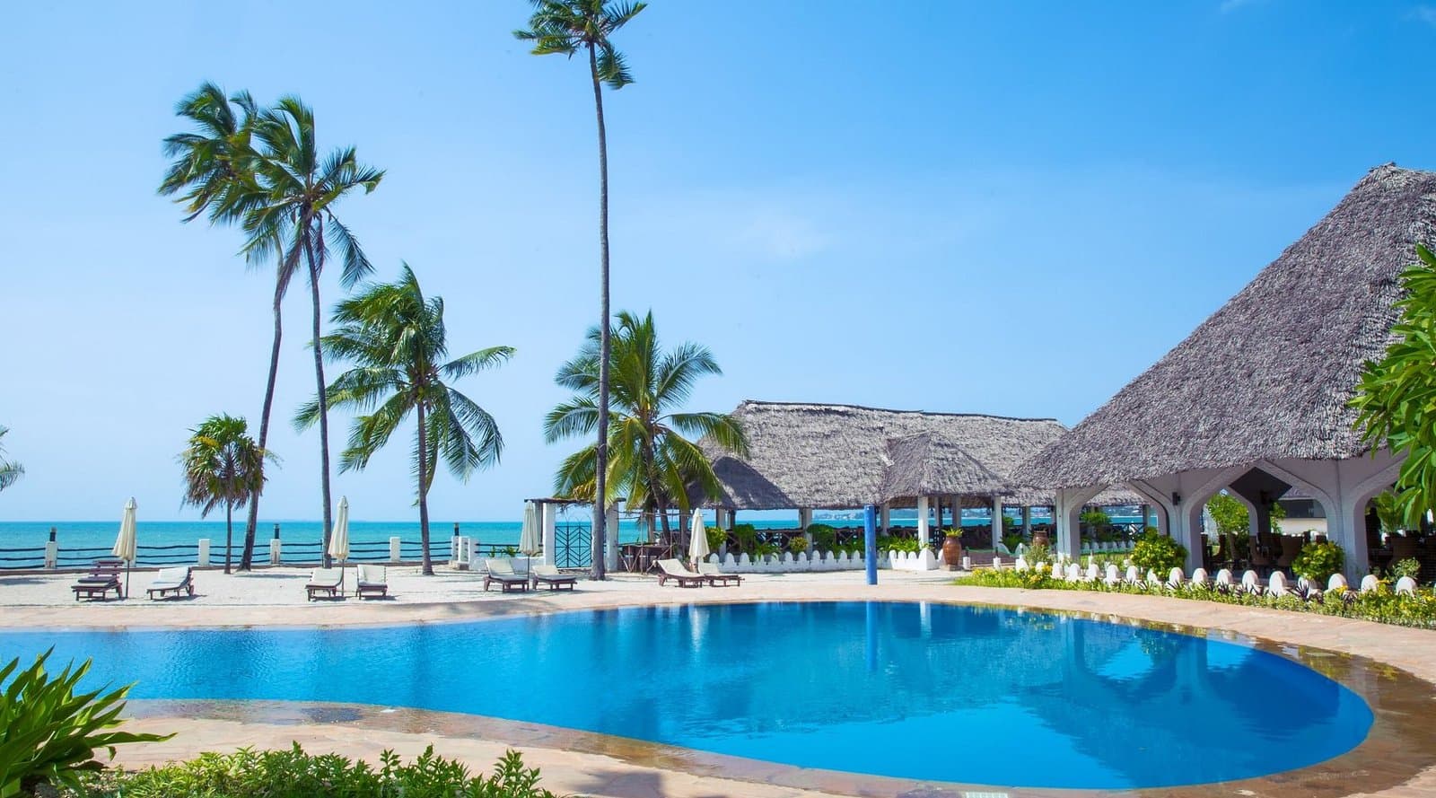 Beach in Tanzania - resort, thatching
