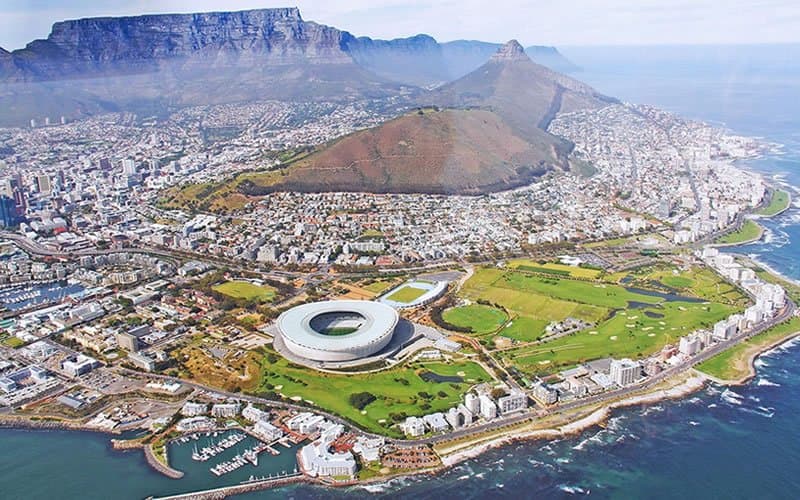 Landscape in South Africa - sports-venue, bird's-eye-view