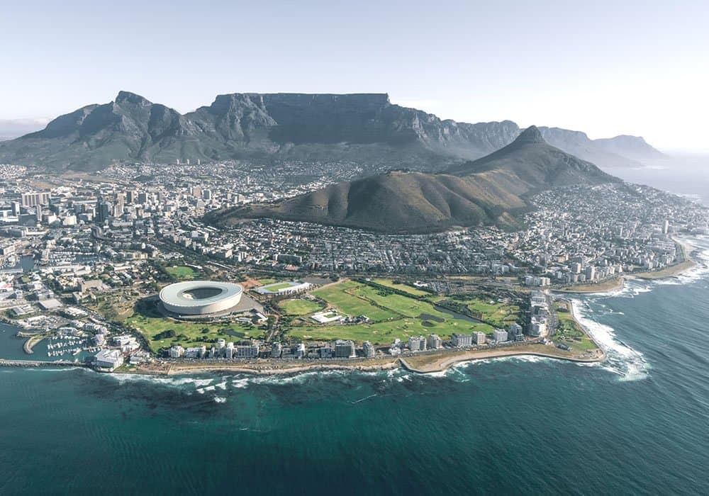 Beach in South Africa - bird's-eye-view, aerial-photography