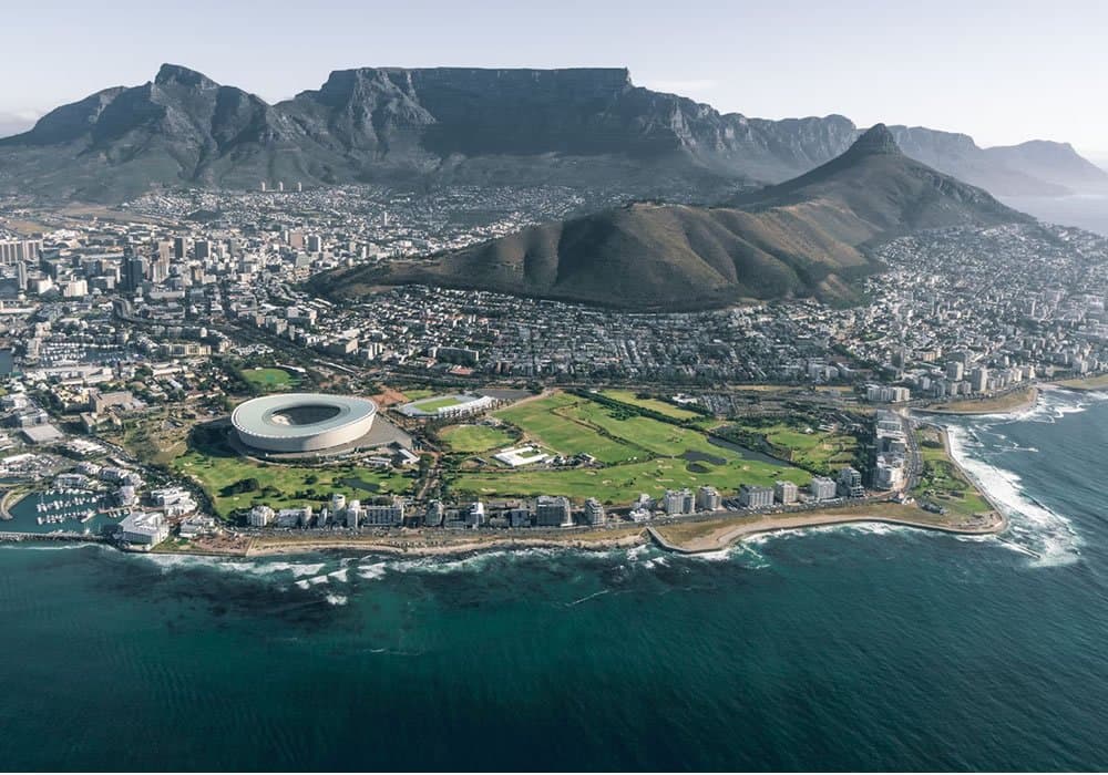 Beach in South Africa - bird's-eye-view, aerial-photography